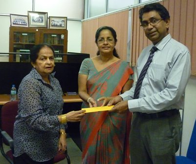Handing over the Donation from Maliban Biscuit Manufactories (Pvt) Ltd, Sri Lanka